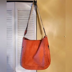 Jen and Co hobo bag, braided detail, guitar strap, new without tags